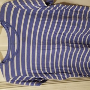 Striped blue and white blouse
